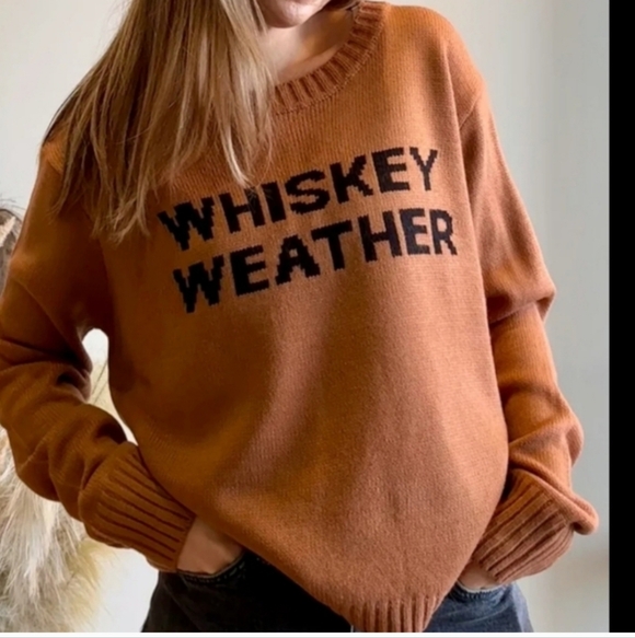 NEW PANACHE whiskey weather sweater in brown - Picture 3 of 10